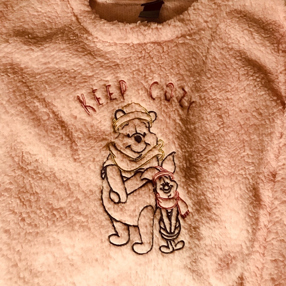 Winnie the Pooh pj set. Shirt is fluffy fleece pants are like velour